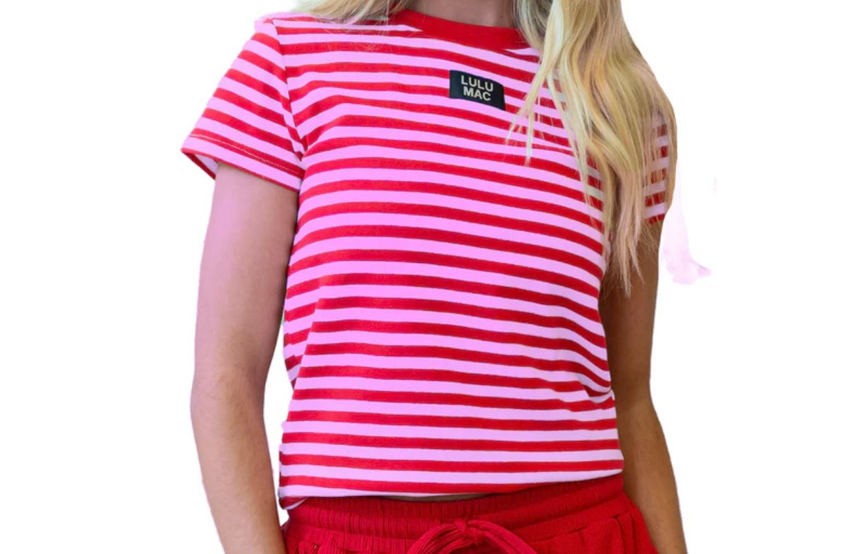 LuLu MAC STRIPE BABY DOLL TOP SS