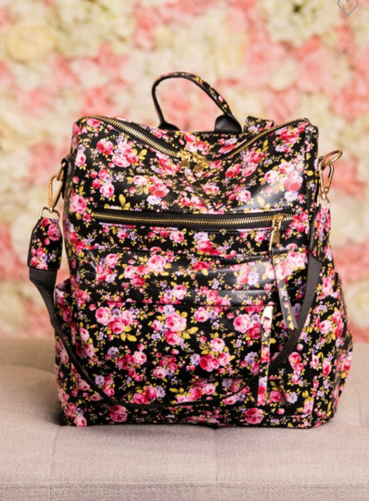 Floral Convertable Backpack