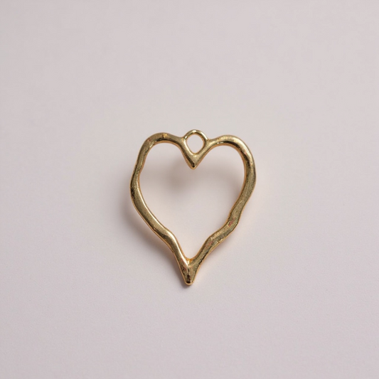 TCB Larger Bamboo Heart Charm