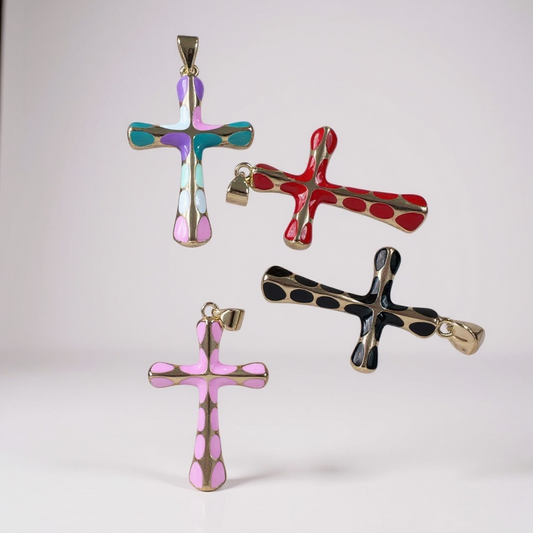 TCB Colorful asst Cross Charm
