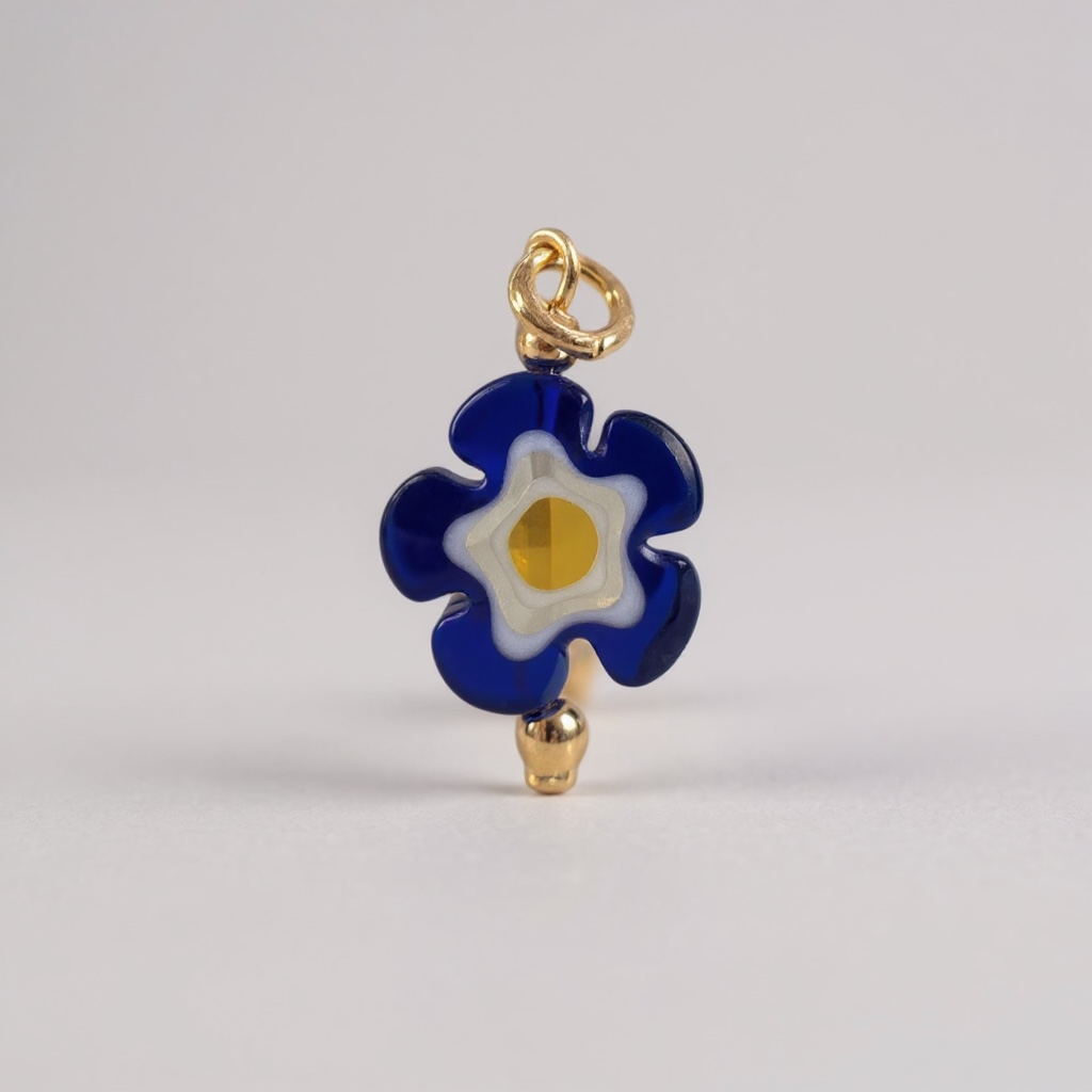 TCB Sweet and Cute Collection Blue/Yellow Flower Charm