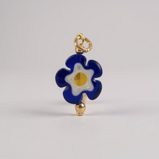 TCB Sweet and Cute Collection Blue/Yellow Flower Charm