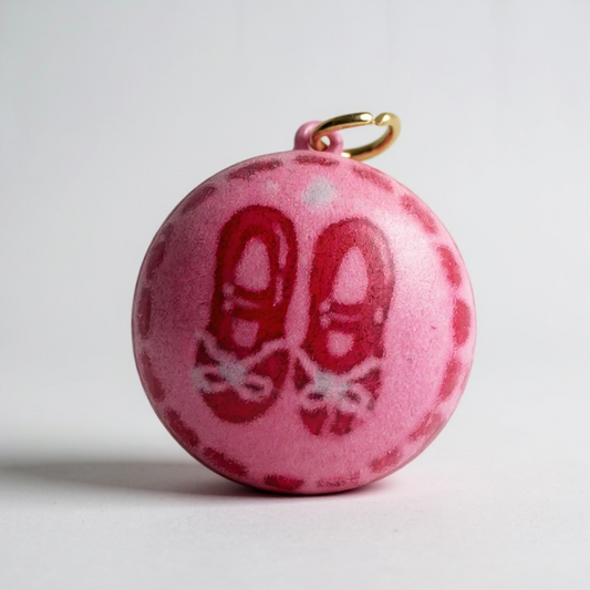 TCB Sweet and Cute Collection Round Pink Ballet Slippers Charm