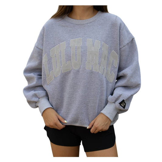 LULU MAC MONO-LIGHT GREY SWEATSHIRT