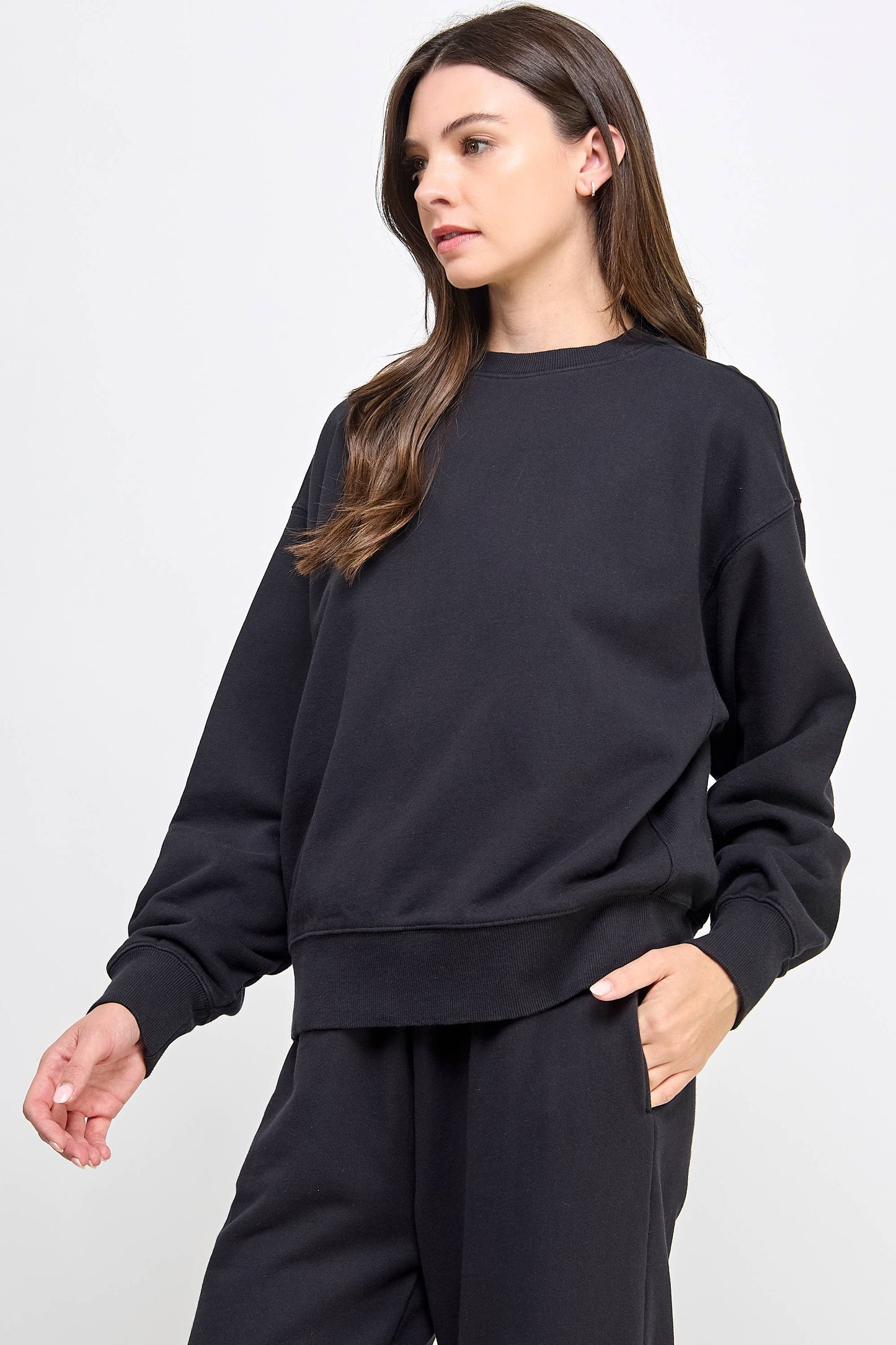 P9004T EVERYDAY SOFT FRENCH TERRY SWEATSHIRT: Pink / SMALL