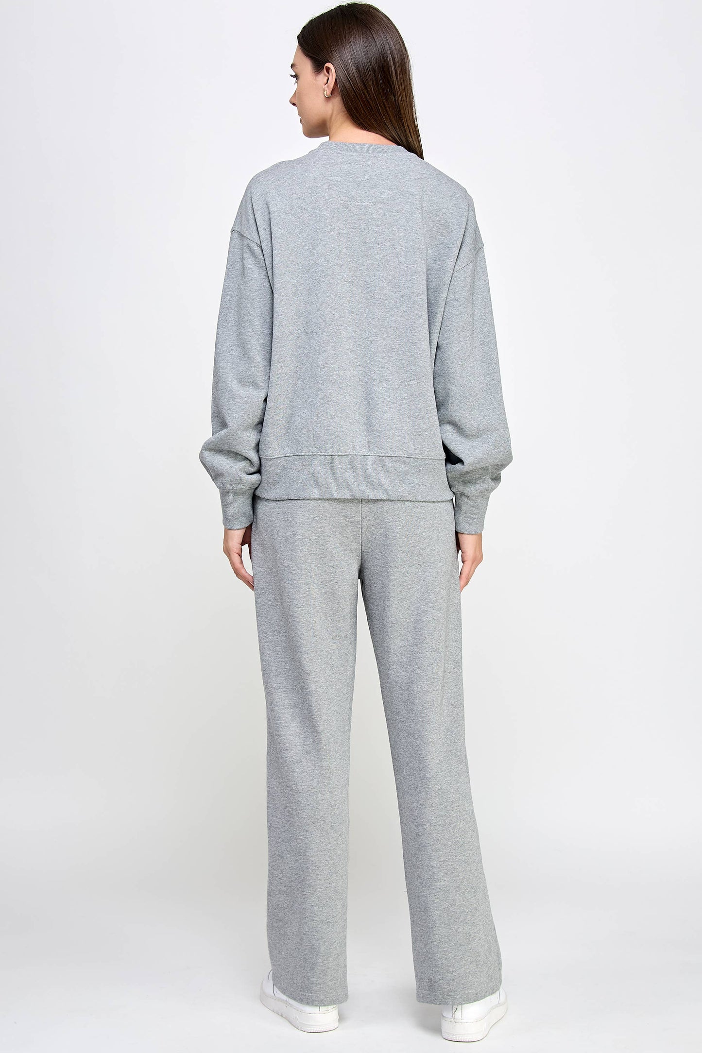 P9001P EVERYDAY HIGH RISE FRENCH TERRY SWEATPANTS: Pink / SMALL