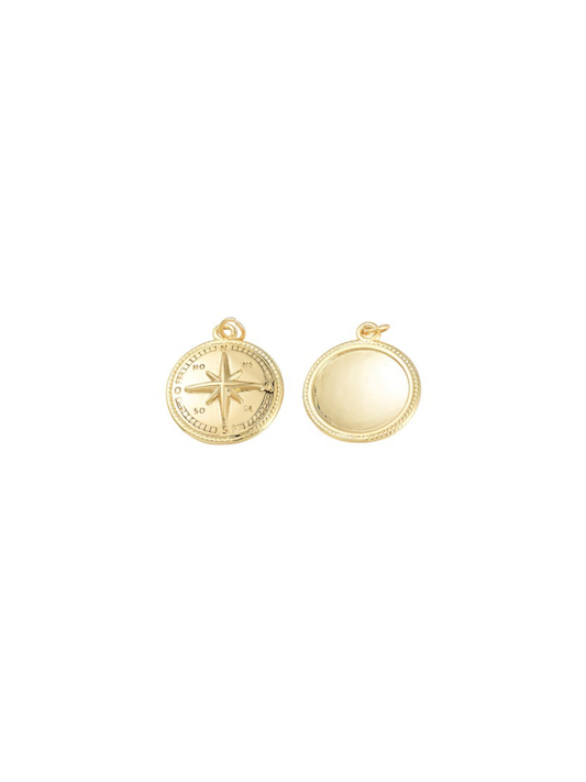 TCB Gold Find Your Way Compass Charm