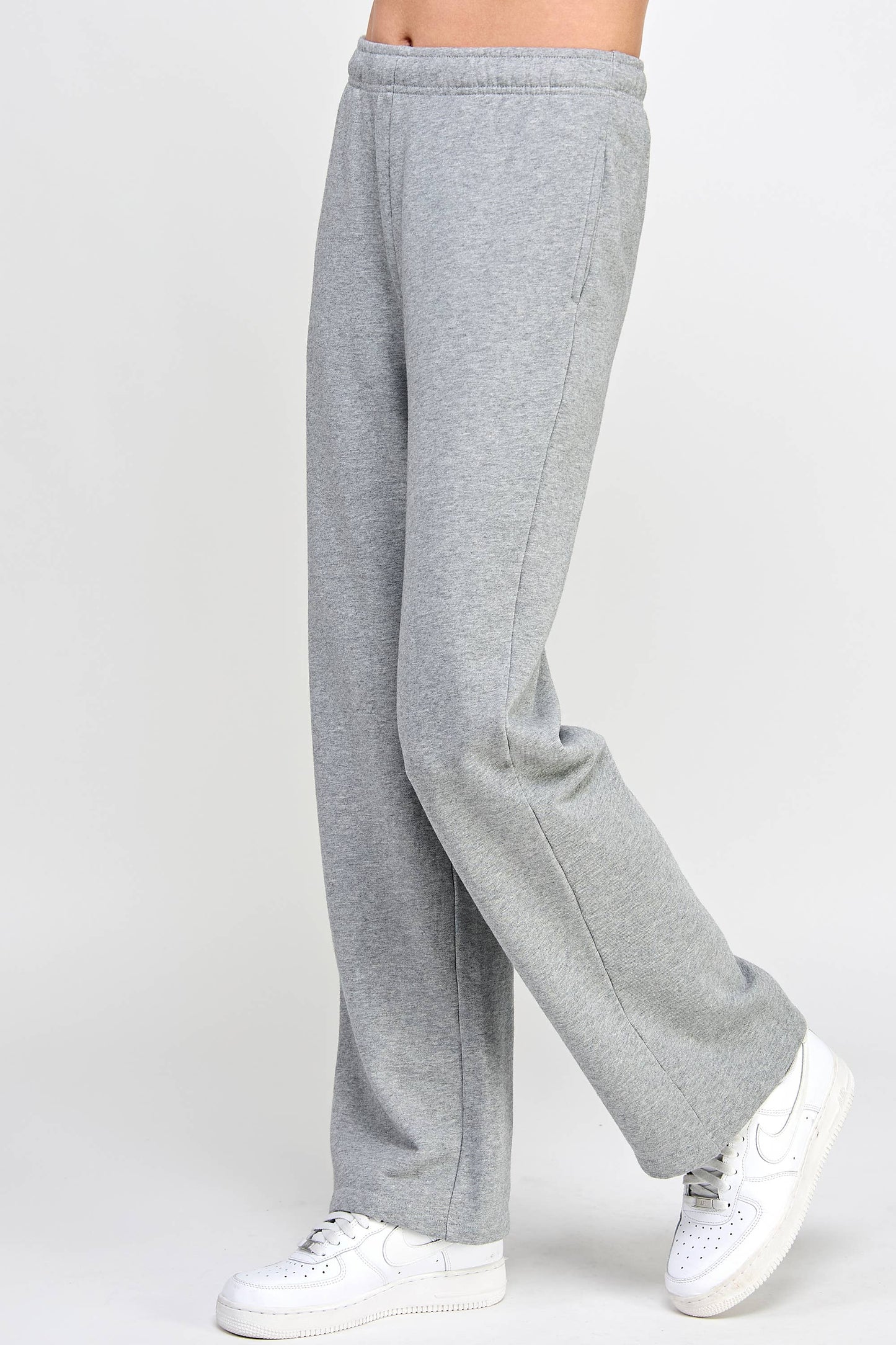 P9001P EVERYDAY HIGH RISE FRENCH TERRY SWEATPANTS: Pink / SMALL
