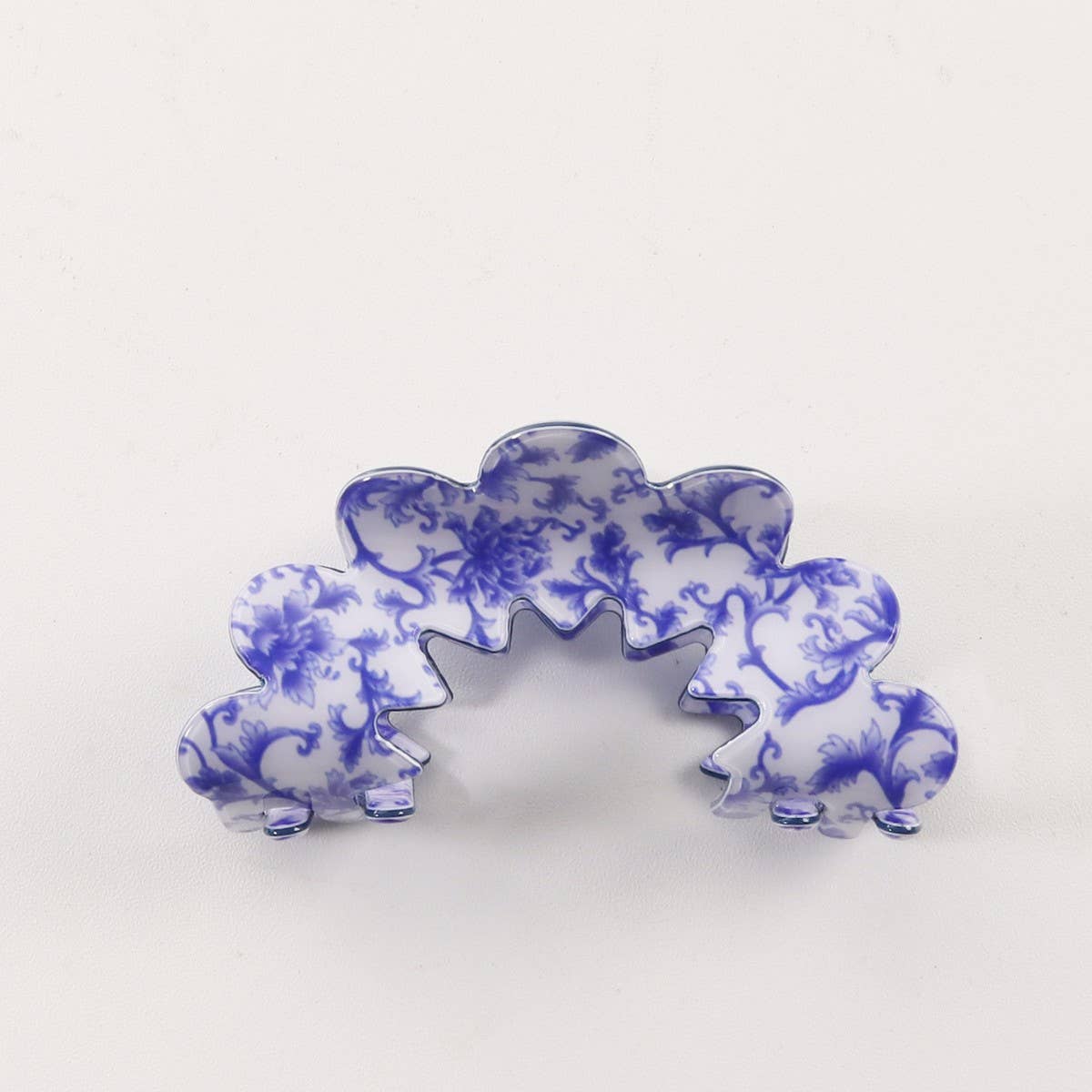 SIMPLE WAVE HAIR CLAW CLIP BLUE FLORAL ASSORTED