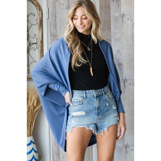 Urban Knit Shawl Open Front Cardigan