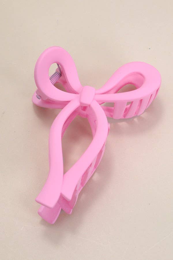 MATTE BOW HAIR CLAW CLIPS