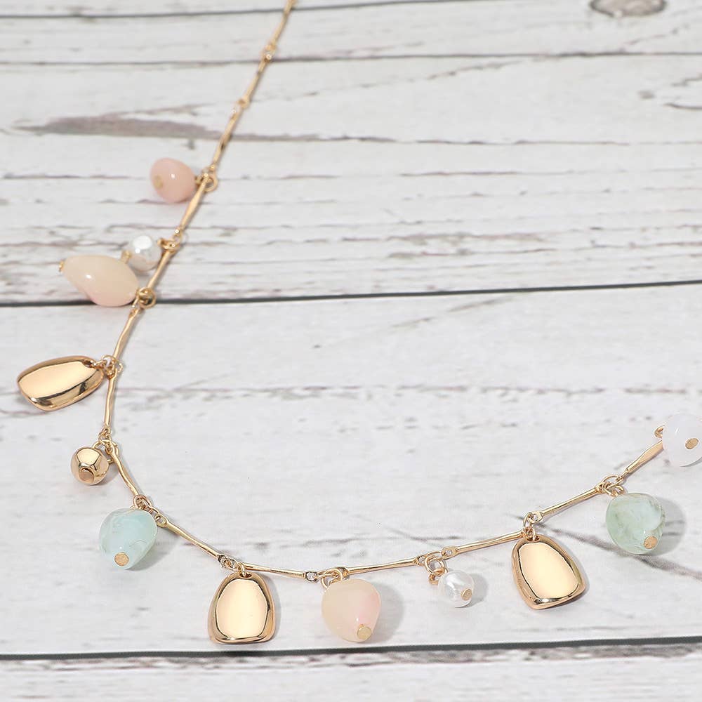 Smooth Drops & Rounded Accent Necklace