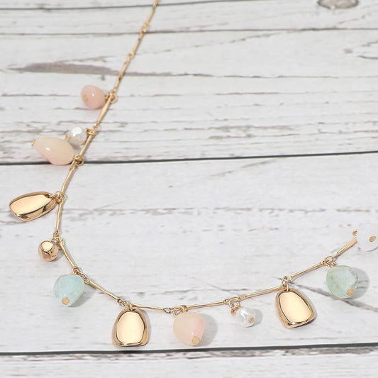 Smooth Drops & Rounded Accent Necklace