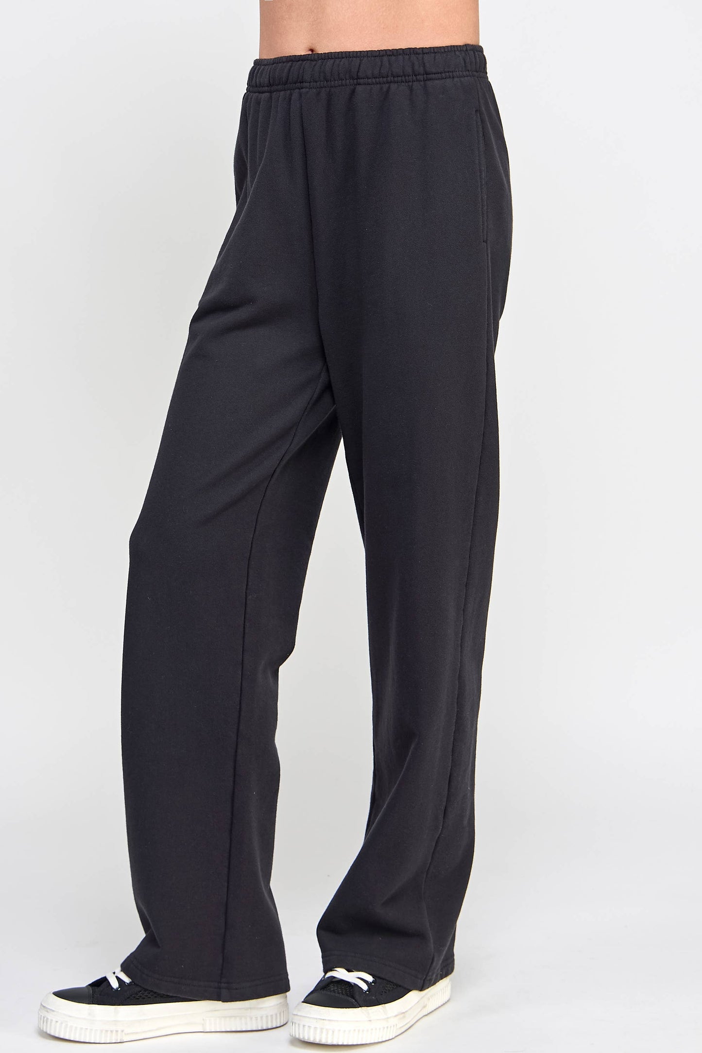 P9001P EVERYDAY HIGH RISE FRENCH TERRY SWEATPANTS: Pink / SMALL