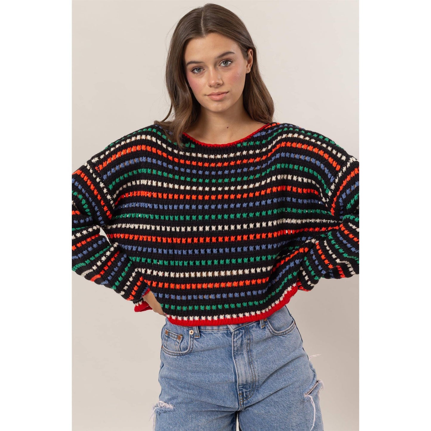 Multi-Color Striped Sweater