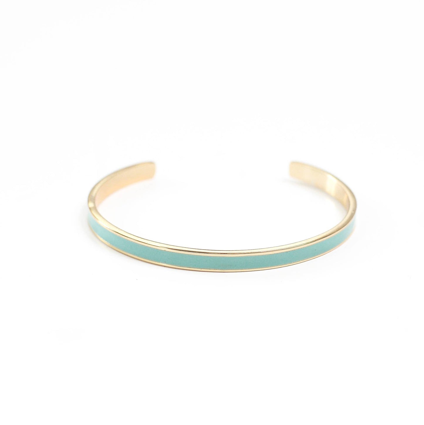 I Don't Owe You Shit TEAL Enamel Bangle Bracelet