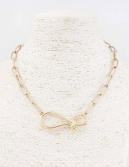 Gold Chain Knot Necklace