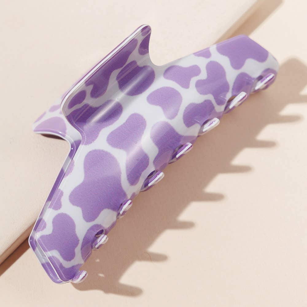 Animal Pattern Hair Claw Clip: Green