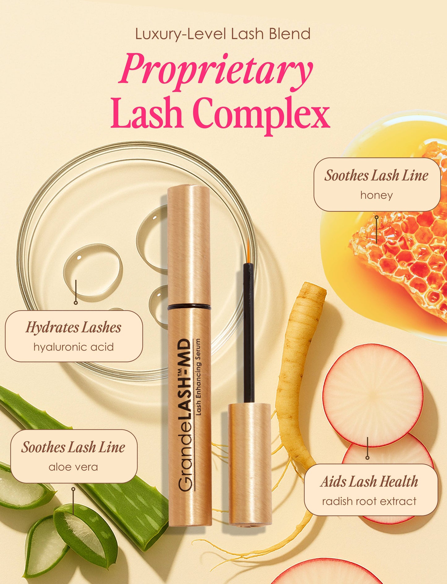 GrandeLASH-MD Lash Enhancing Serum: 2 mL (3 Month Supply)
