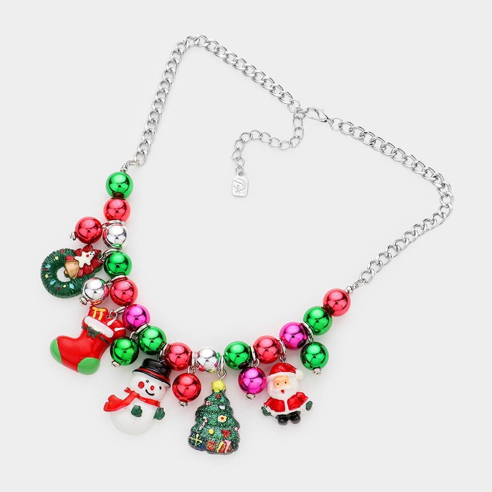 Christmas Charm Statement Necklace