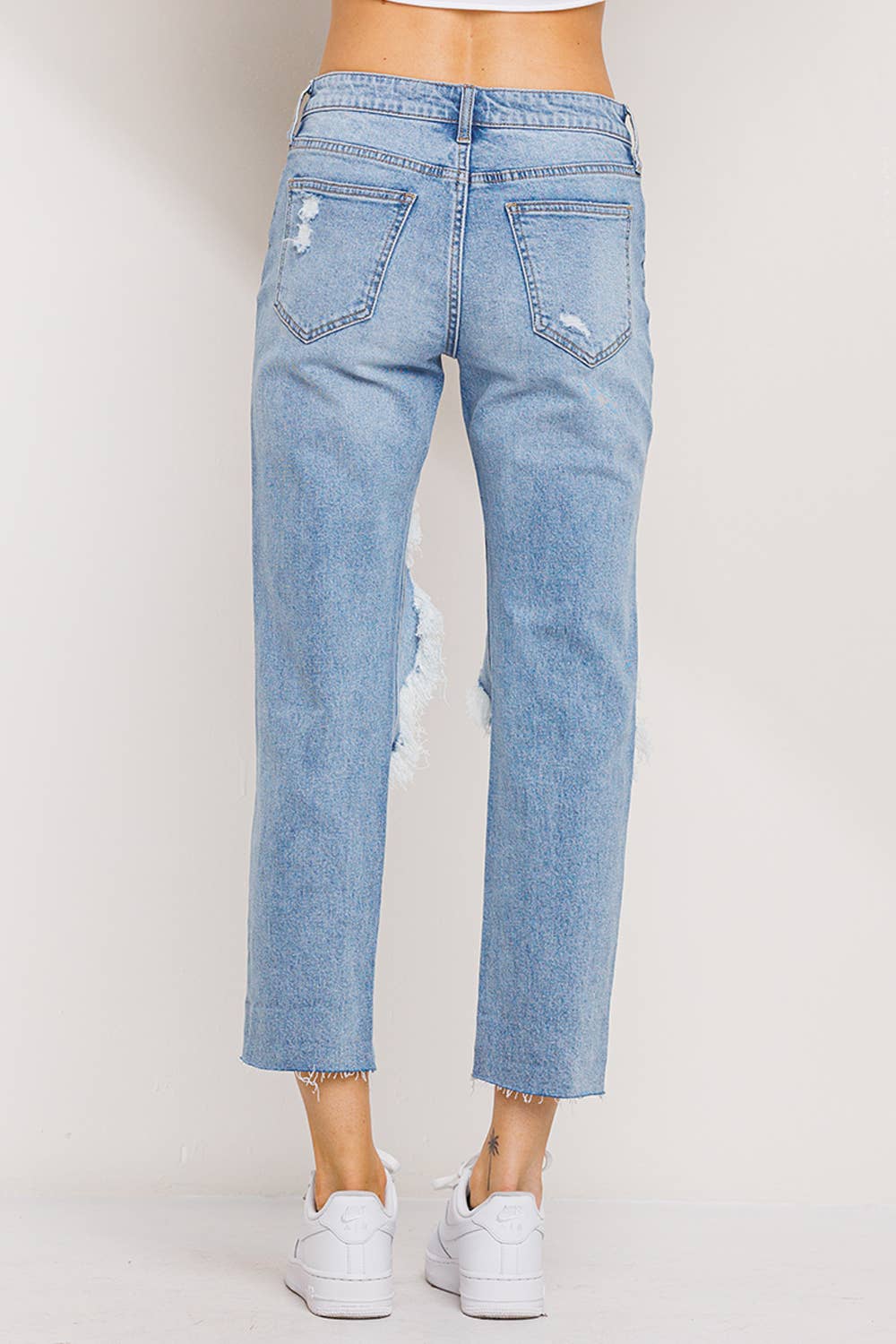 Jelly Jeans Cut Out Boyfriend Jeans