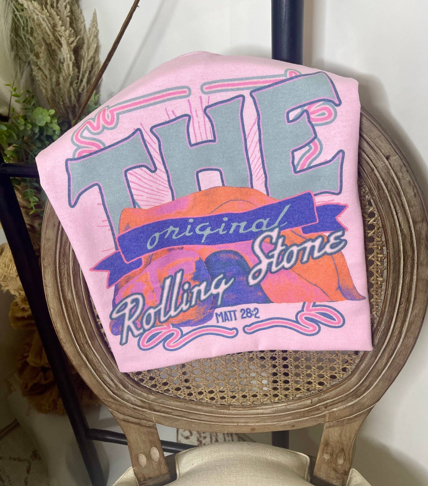 The Original Rolling Stone Jerzee Pink Graphic Tee