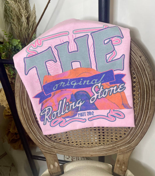 The Original Rolling Stone Jerzee Pink Graphic Tee