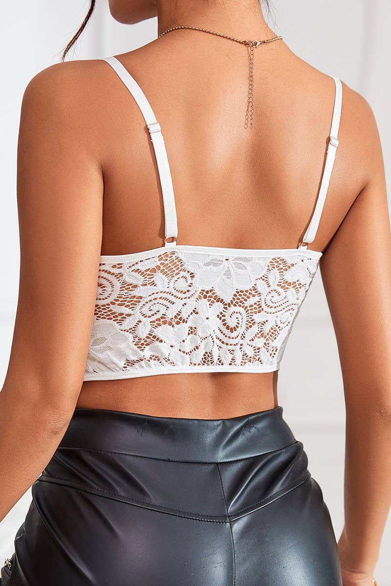 DEEP V-NECK  LACE BRALETTE