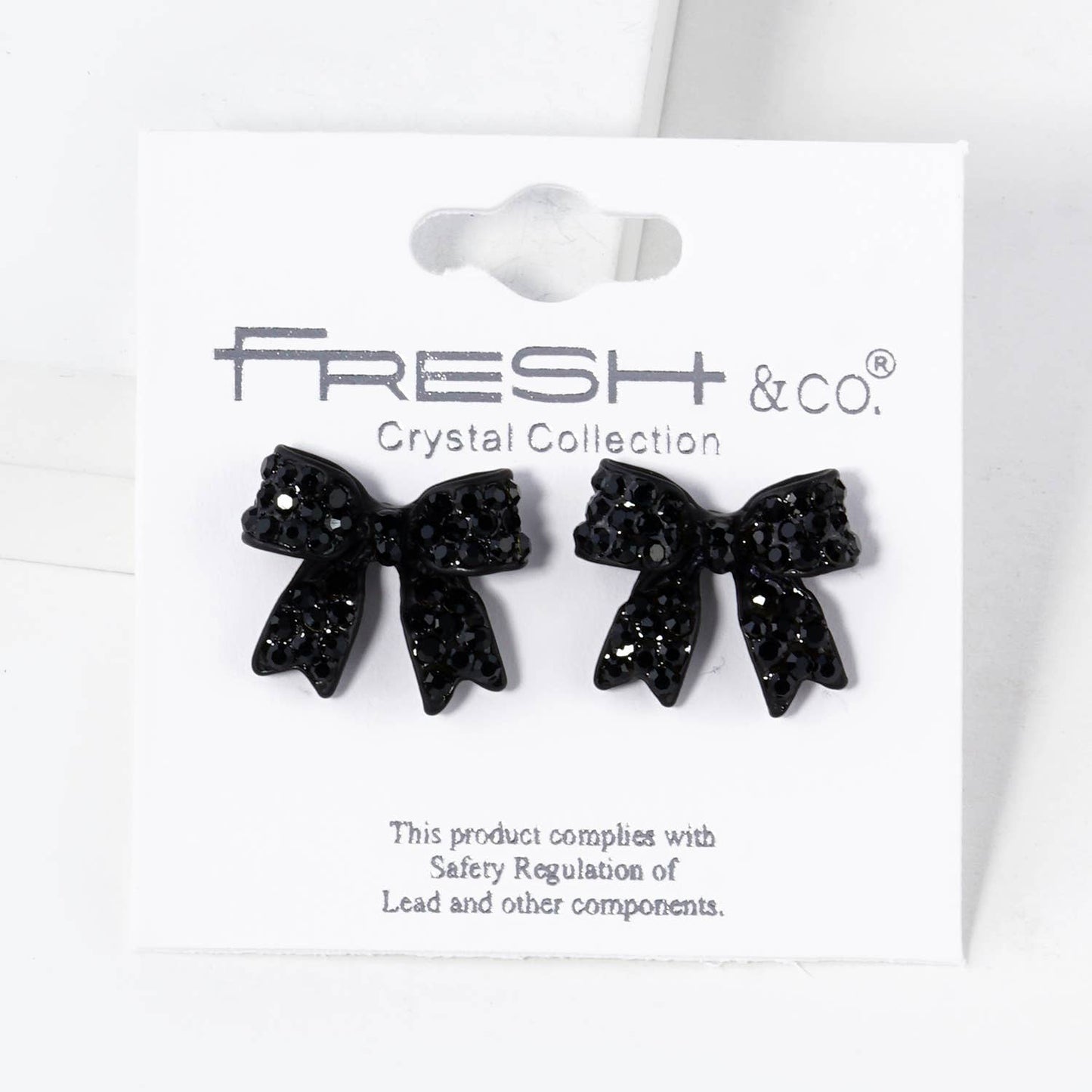 Pave Bow Stud Earrings