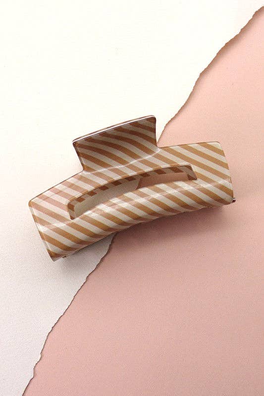 STRIPE HAIR CLAW CLIPS | BLUE