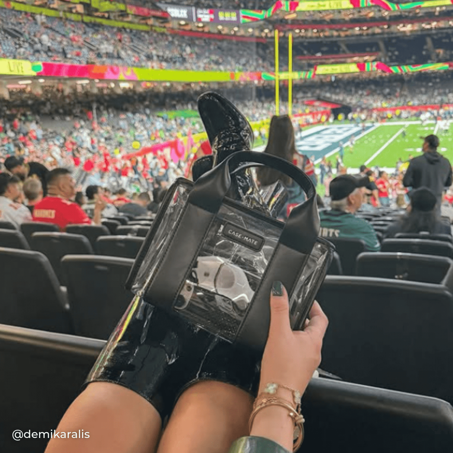 Case-Mate Clear Stadium Bag: Silver Chrome