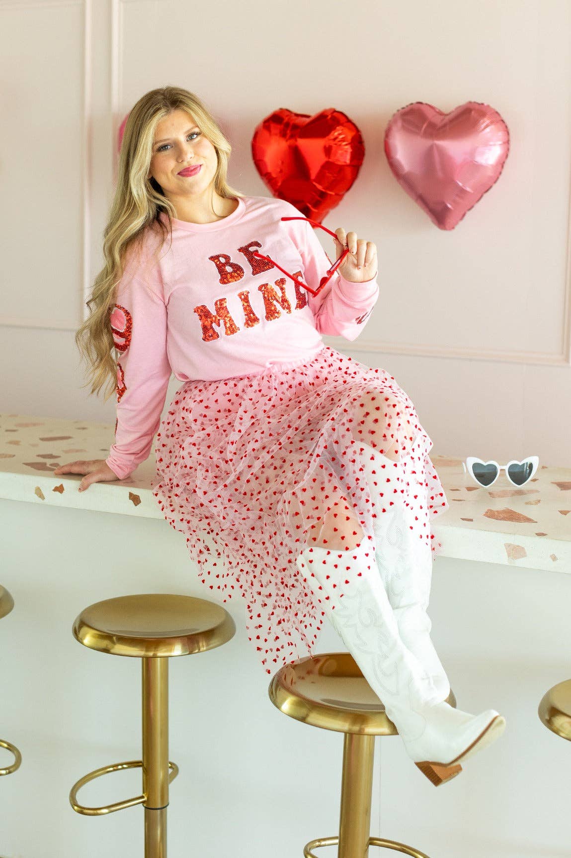 Be Mine Pink Sweatshirt: Pink