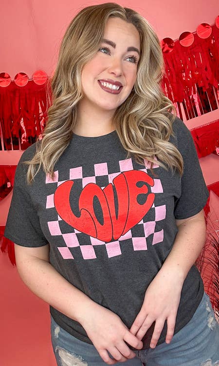 Checkerboard Love Graphic T-Shirt