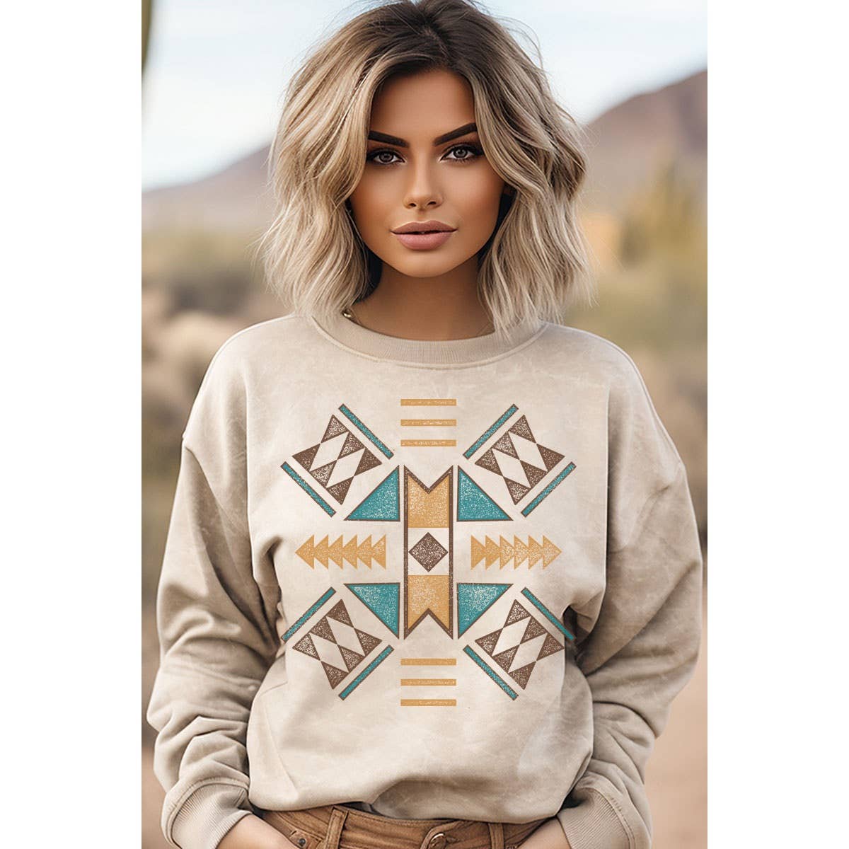 AZTEC MINERAL GRAPHIC SWEATWHIRTS