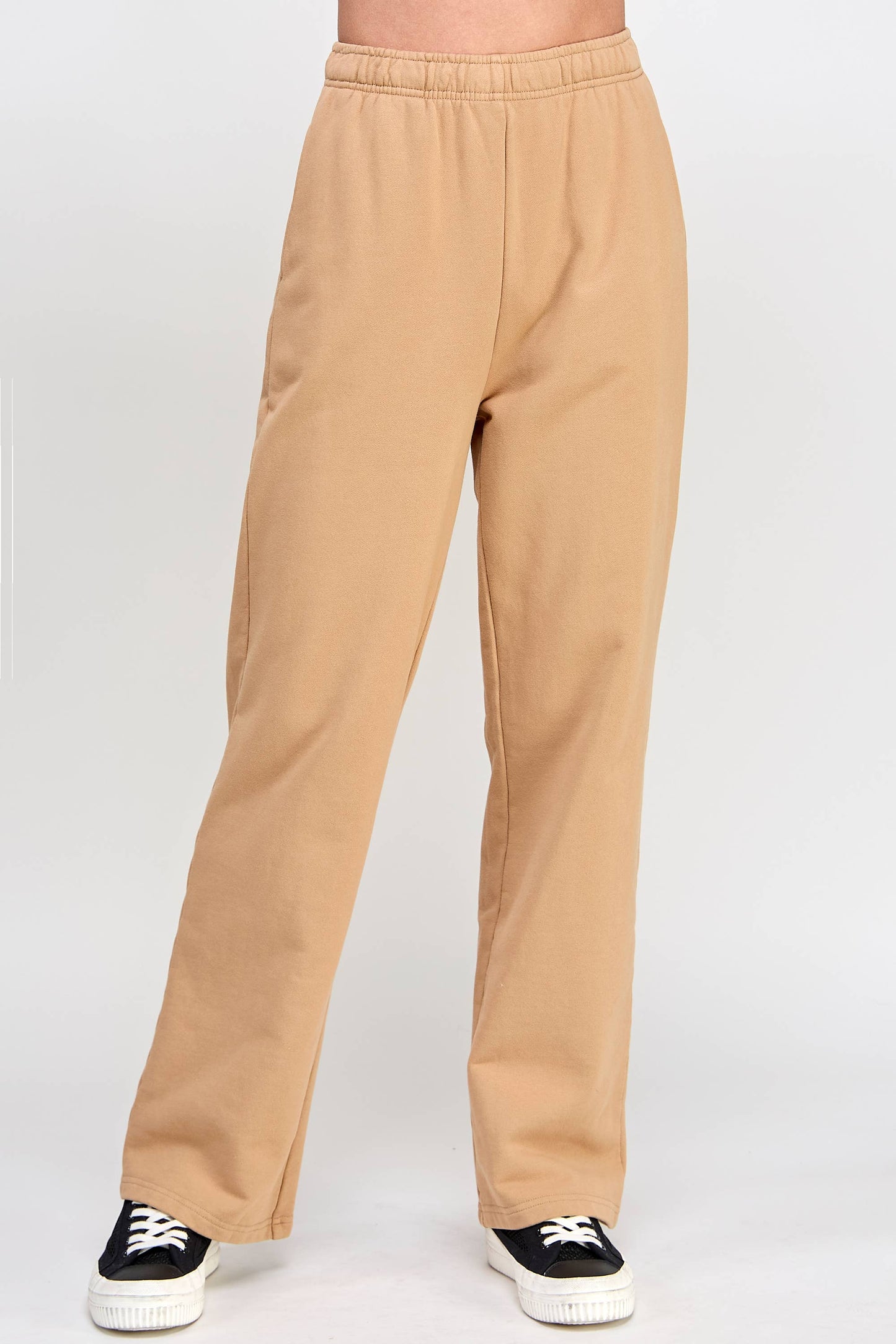 P9001P EVERYDAY HIGH RISE FRENCH TERRY SWEATPANTS: Pink / SMALL