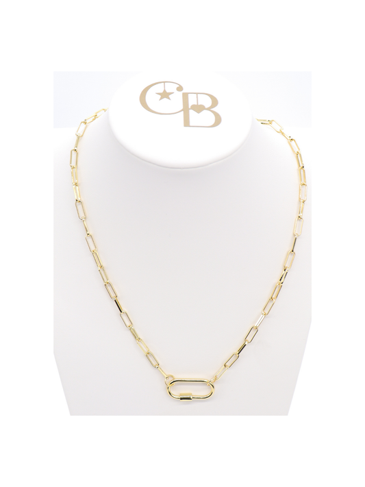TCB Gold Ashley Necklace with Piper Carabiner