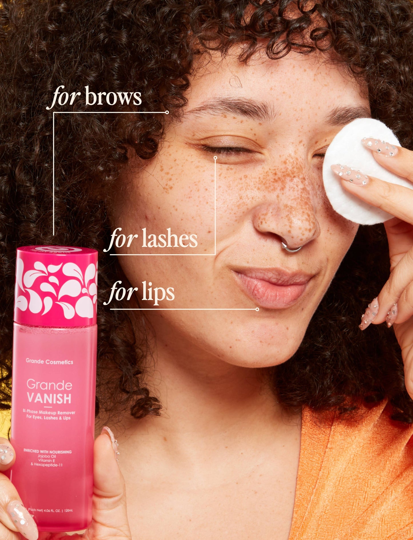 GrandeVANISH-Bi-Phase Makeup Remover for Eyes, Lashes & Lips