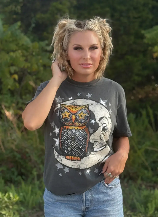 Moon and Owl Graphic Tee