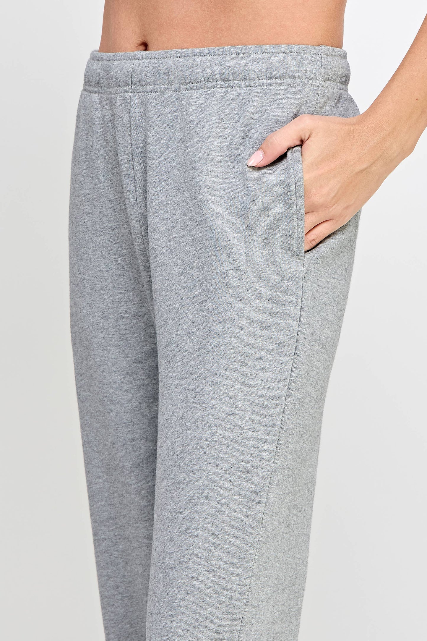 P9001P EVERYDAY HIGH RISE FRENCH TERRY SWEATPANTS: Pink / SMALL