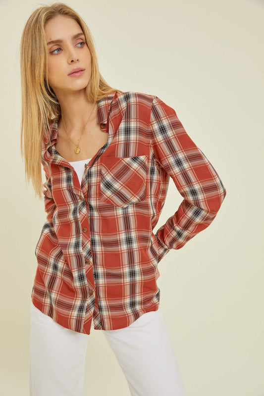 Flannel Button Down Shirt