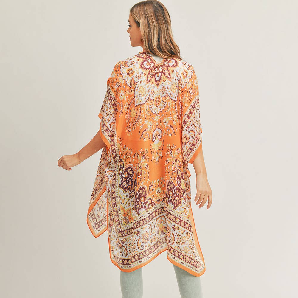 Orange Patterned Kimono