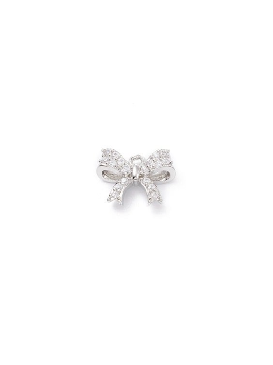 TCB Silver Jeweled Bow Charm