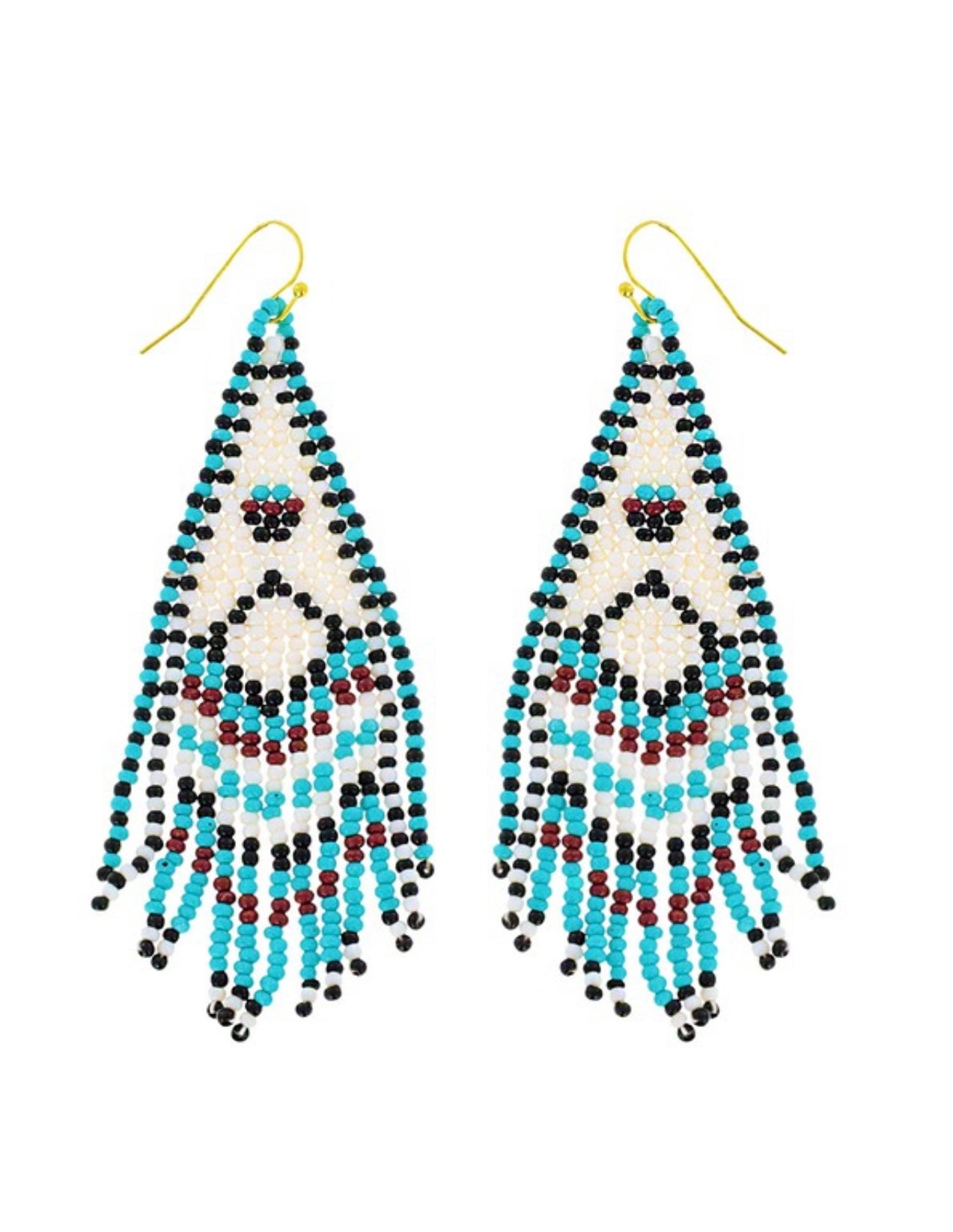 Native Seedbead Tassel Earring