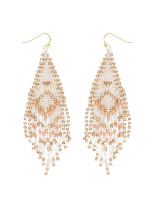 Native Seedbead Tassel Earring