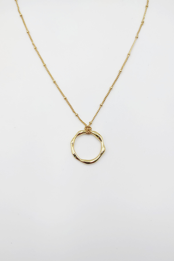 Geometric Design Hollow Circle Clavicle Necklace