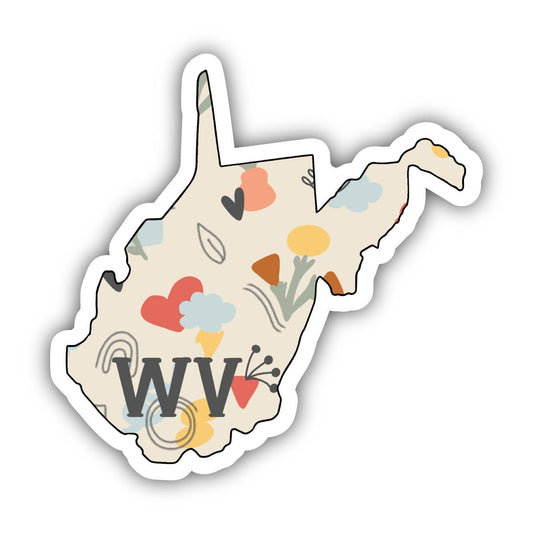 West Virginia Abstract Pattern Sticker