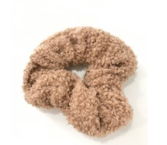 Camel Teddy Scrunchie