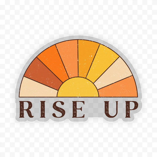 Rise Up Sun Clear Sticker