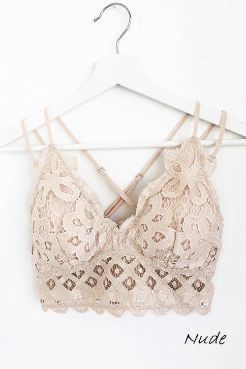 Plus Scalloped Lace Cami Bralette