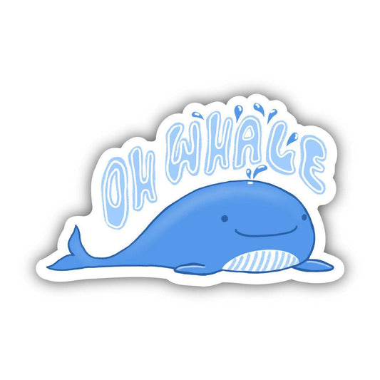 Oh Whale Blue Sticker